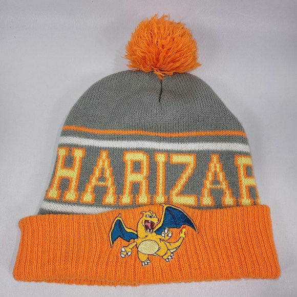 Pokemon Charizard Toque Knit Winter Hat Pompom - Picture 1 of 1